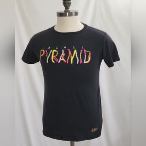 Black Pyramid Short Sleeve Embroidered Shirt Size XL runs Small See Measurements